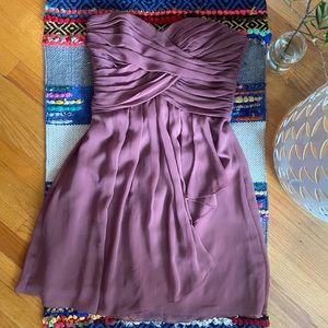 David’s Bridal Crinkle Chiffon Front Cascade Dress